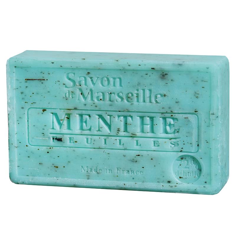 Natural Marseille soap Mint leaves