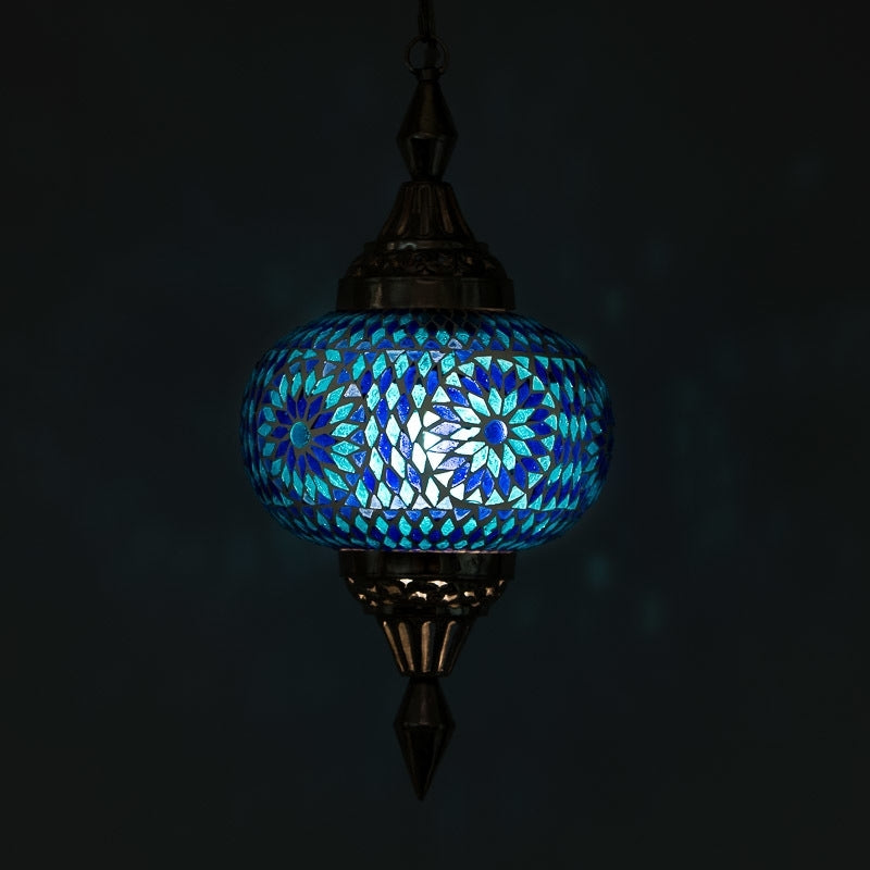 Pumpkin pendant lamp blue
