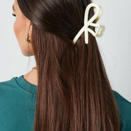 Haarspange Locken & Wellen – Haarklammer aus Kunststoff – 11 cm – Off-White