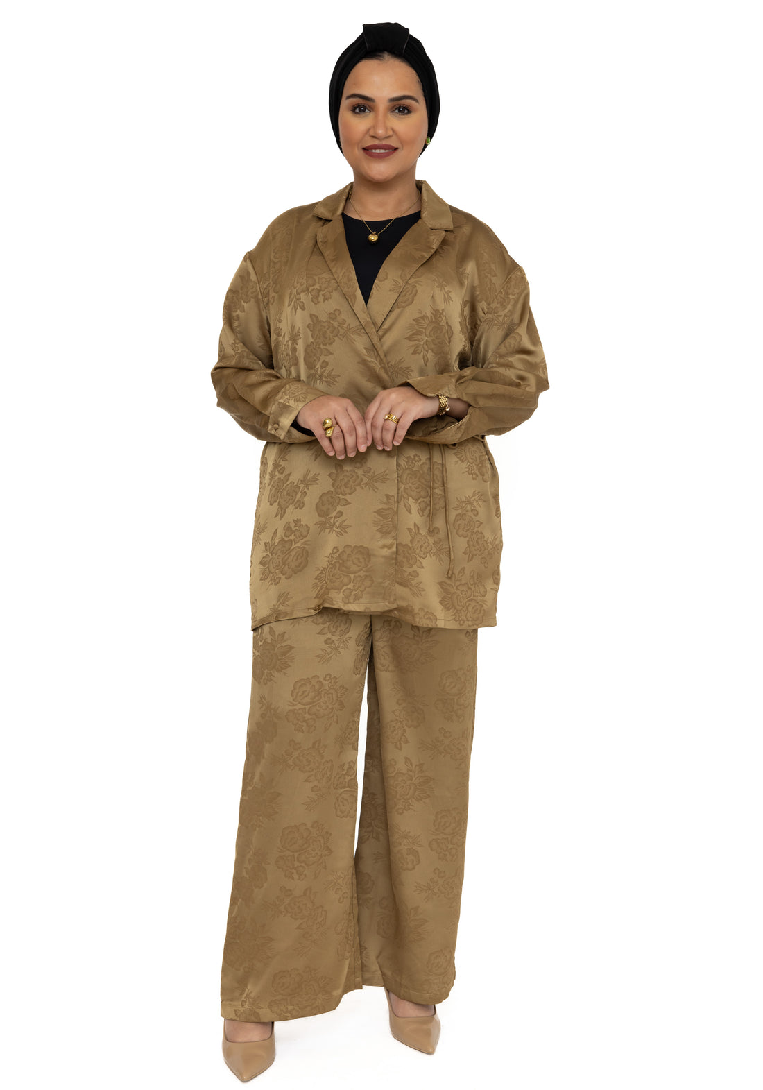 Dalia twinset dames – tweedelige set in zwart, marineblauw of groenbruin – foto 27