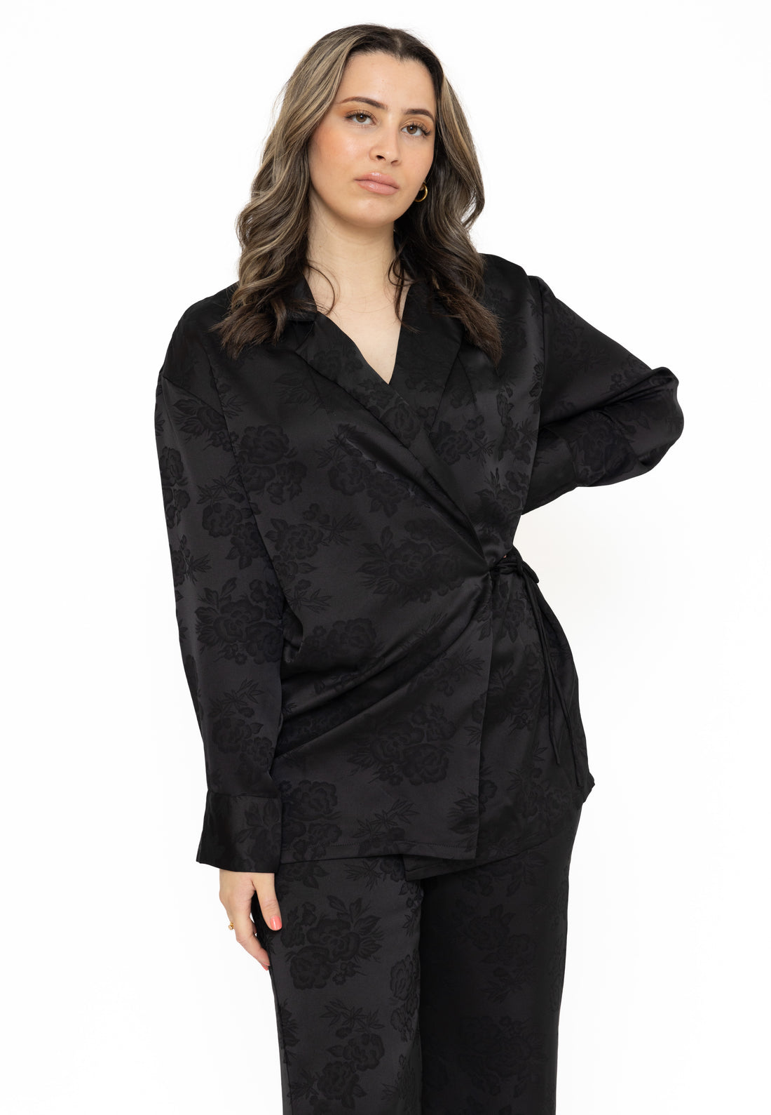 Dalia twinset dames – tweedelige set in zwart, marineblauw of groenbruin – foto 7