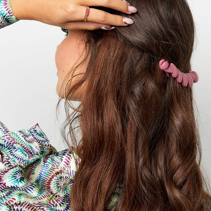 Groene Haarclip in Vlechtdesign – Trendy Accessoire – 12 cm – PC Materiaal