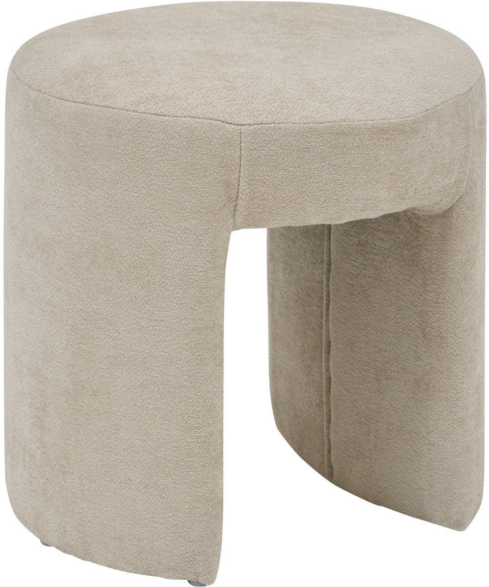Atmosphera Jin Pouffe - Ø38 cm - Beige