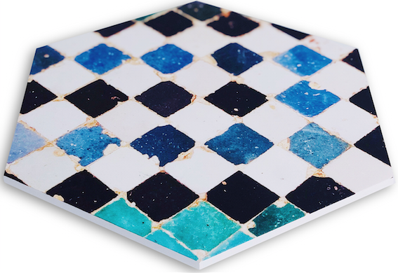 Dalles décoratives en plastique aspect mosaïque