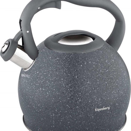 Klausberg KB-7321 Flötenkessel - 2L - Edelstahl - alle Herdarten