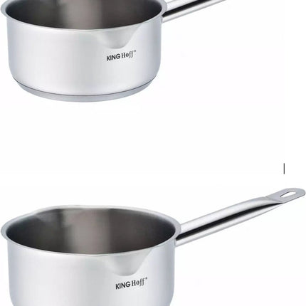 2 x Kinghoff steelpan Ø12 cm en Ø14 cm - 0,5 en 1 liter