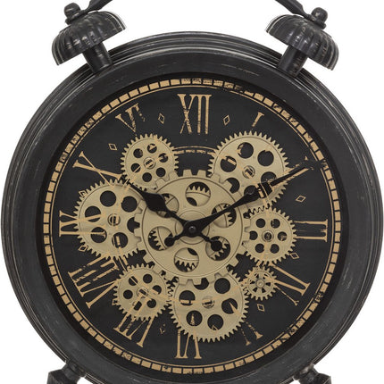 Tischuhr-Wanduhr mit sichtbaren beweglichen Zahnrädern - 35cm x 41cm