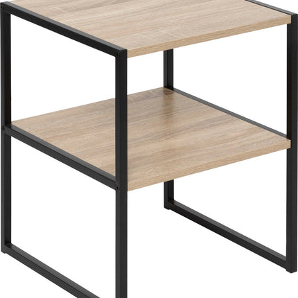 5Five Aliaj Nachttisch mit 2 Ablagen - Beistelltisch - 40x40x50cm - Beige