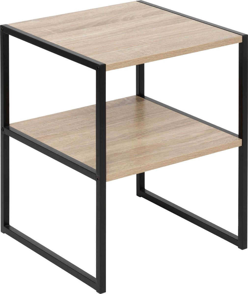 5Five Aliaj Bedside Table with 2 shelves - Side table - 40 x 40 x 50 cm - Beige