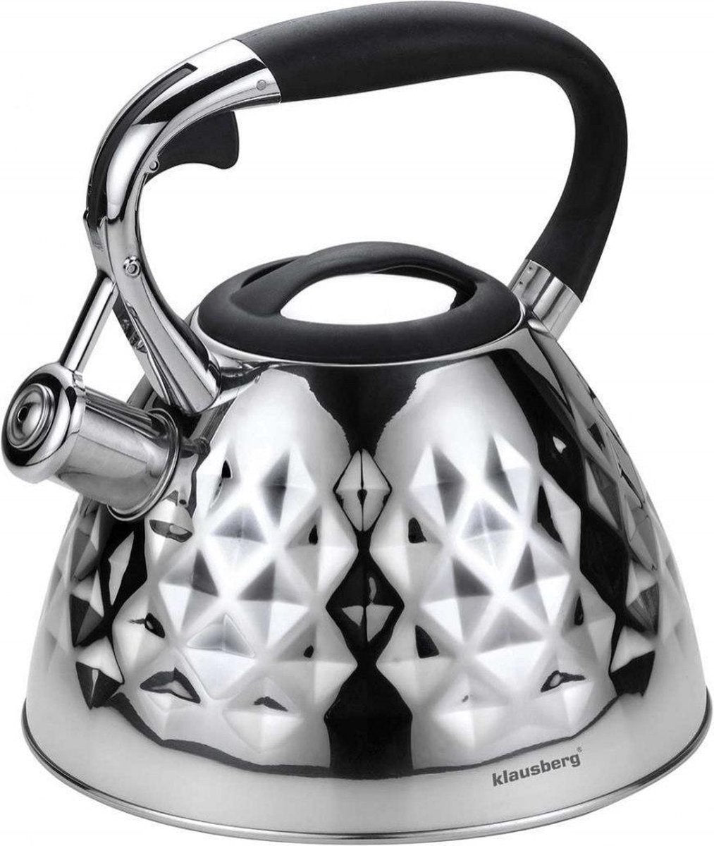 Klausberg 7413 - Bouilloire sifflante - Diamond argent - 3 litres