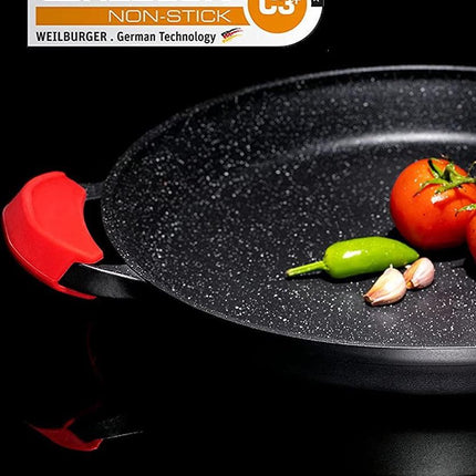CUILINA Paella-Pfanne 40 cm – Marmorbeschichtung – für Induktion und alle Herdarten
