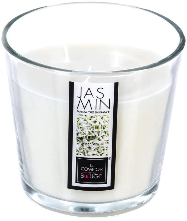 Atmosphera Candles Duftkerze - im Glas - Jasmin-Aroma - 40 Stunden Brenndauer - 13 x 12 cm - Wohndekoration - Duftkerzen