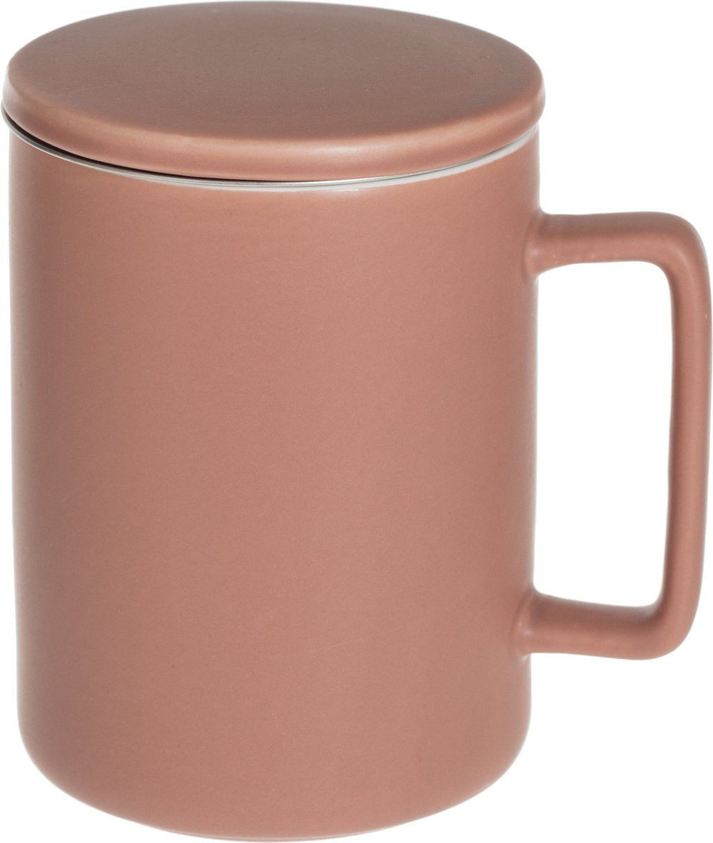 5Five Lisa Mug à thé avec filtre - Tasse à thé - 40CL - Terre cuite