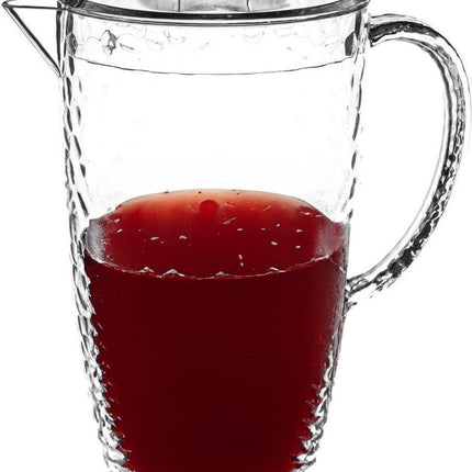 5Five Sapkan/schenkkan karaf met deksel - 2 liter/2000 ml - transparant - kunststof - 20 x 24 cm