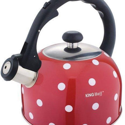 Kinghoff Fluitketel rood stippel - 2l