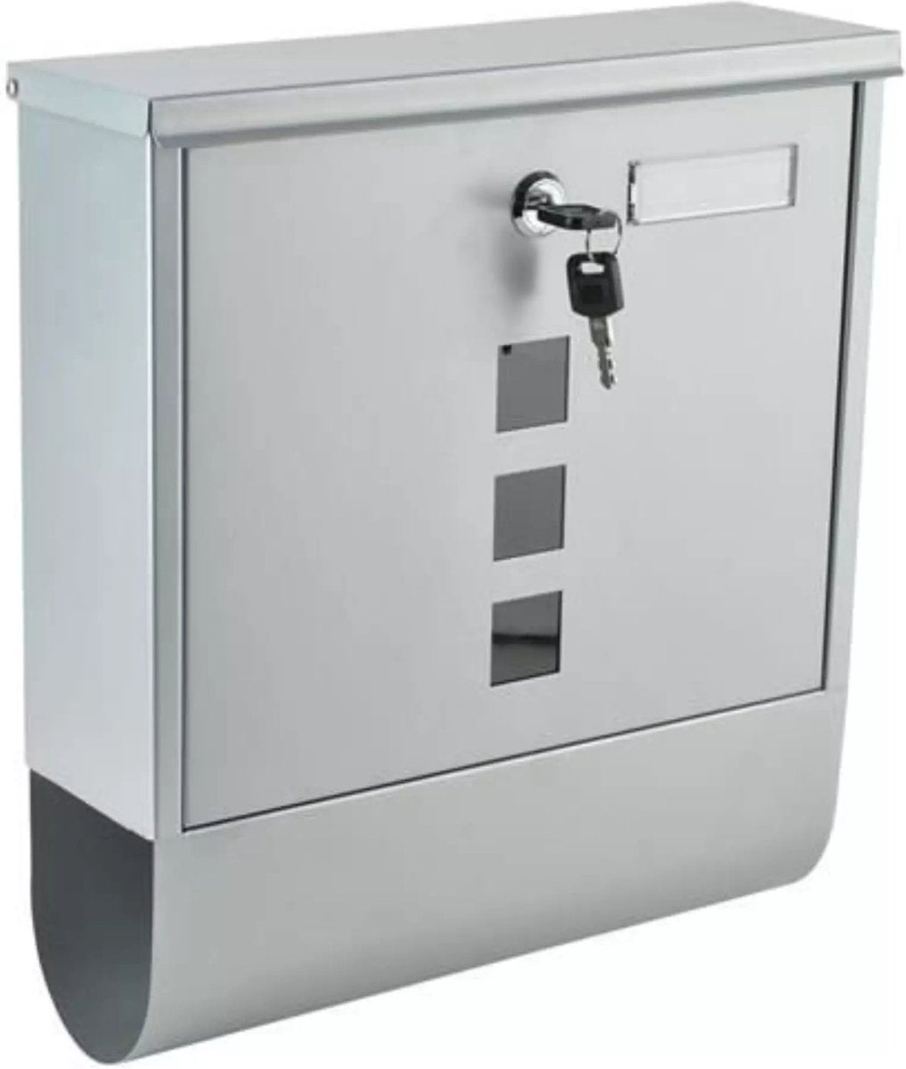 Boîte aux lettres murale Malatec - Acier inoxydable - Gris argenté