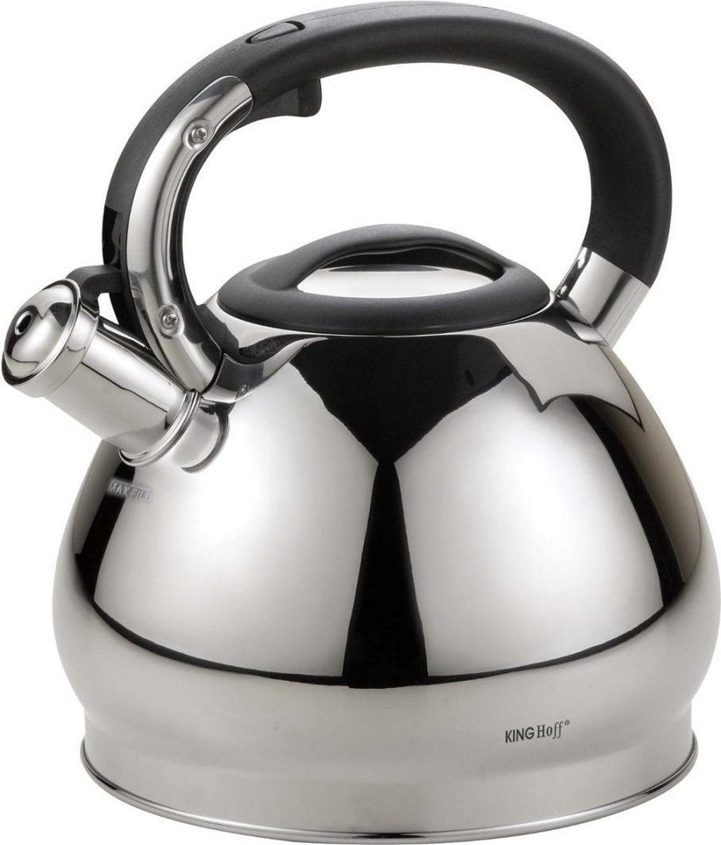 Kinghoff 1211 - Bouilloire sifflante - Inox - 3,4 litres