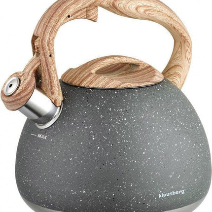 Klausberg 7509 - Fluitketel - grijs marmer - 2.8 liter
