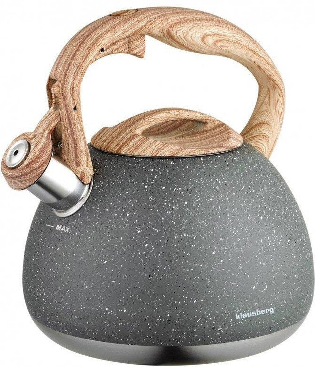 Klausberg 7509 - Bouilloire sifflante - marbre gris - 2,8 litres