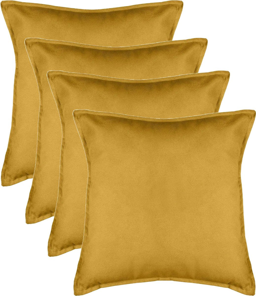 Atmosphera Sofa / decorative cushions Sophia - 4x pieces - 55 x 55 cm - polyester with zipper