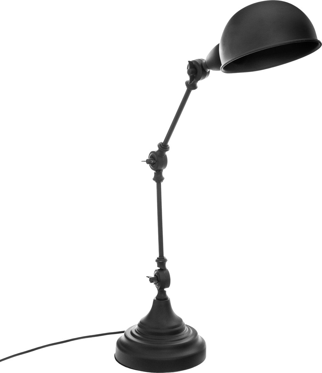 DESK LAMP - TABLE LAMP BLACK - BASALT ROBUST - ADJUSTABLE - E14 - CORD ON/OFF