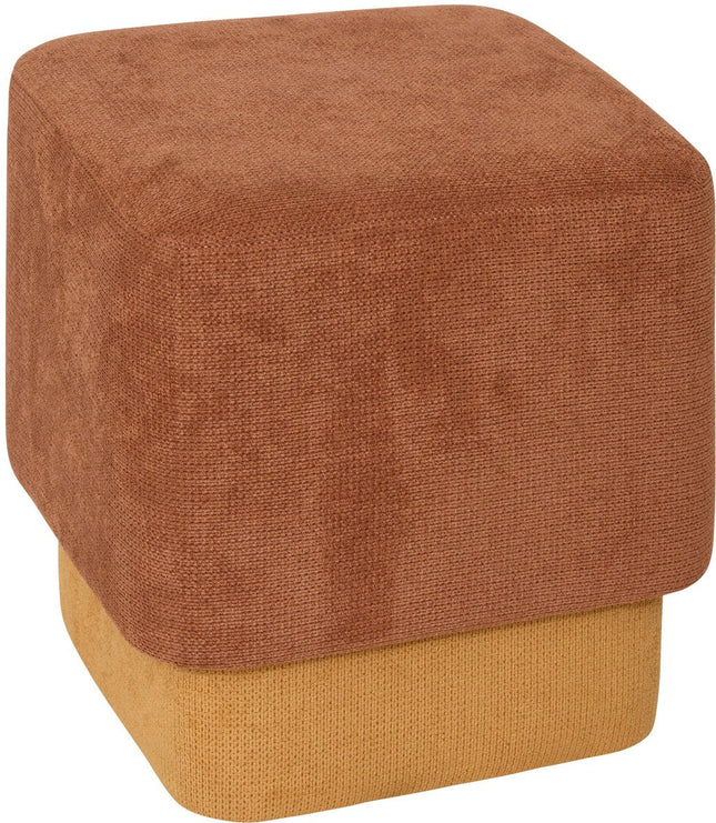 Atmosphera Pouf 2-in-1 - 41x30x41cm - Amber/Ocker