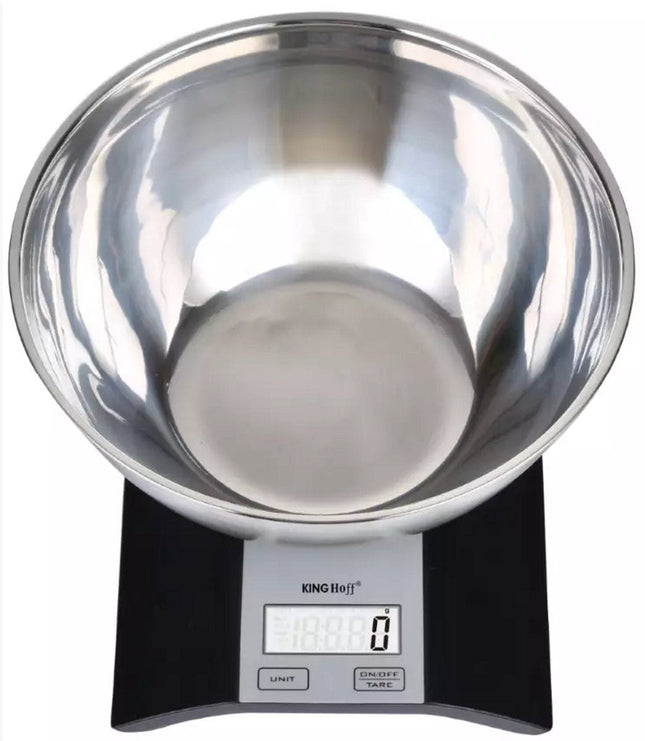 Kinghoff KH1828 Digitale Küchenwaage mit Schüssel - 2L - max. 5KG -