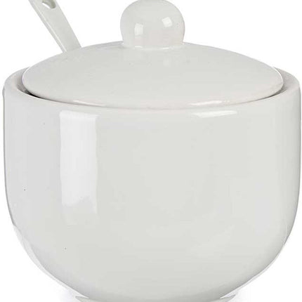 Vessia Zuckerdose mit Deckel - weiß - 310 ml - Porzellan - 10 x 10 x 9,5 cm
