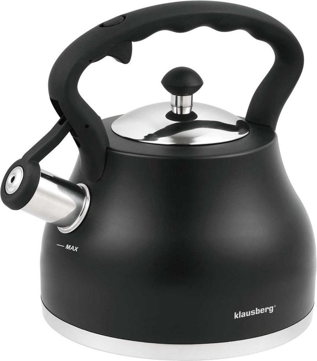 Klausberg 7448 - Bouilloire sifflante - noir - 2,7 litres