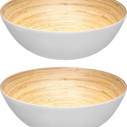 Secret de Gourmet Salatschüssel/Servierschale - Bambus - D30 cm - 2x