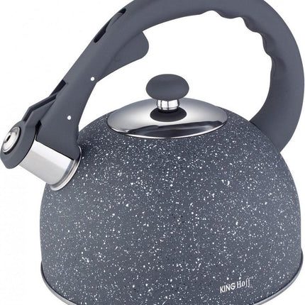 Kinghoff 1408 Flötenkessel - 2,6 L - Edelstahl - alle Wärmequellen