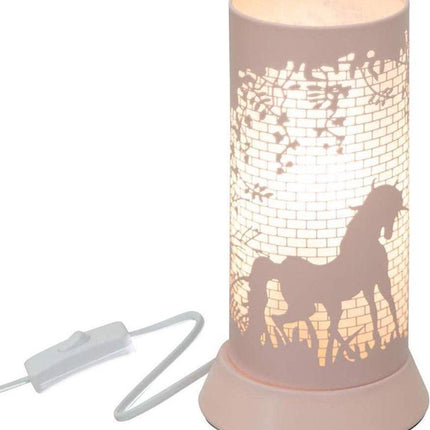 Runde Metalllampe Einhorn