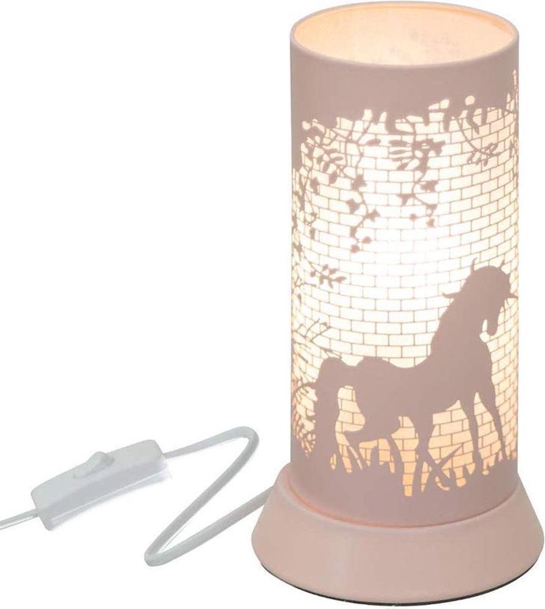 Lampe ronde en métal licorne