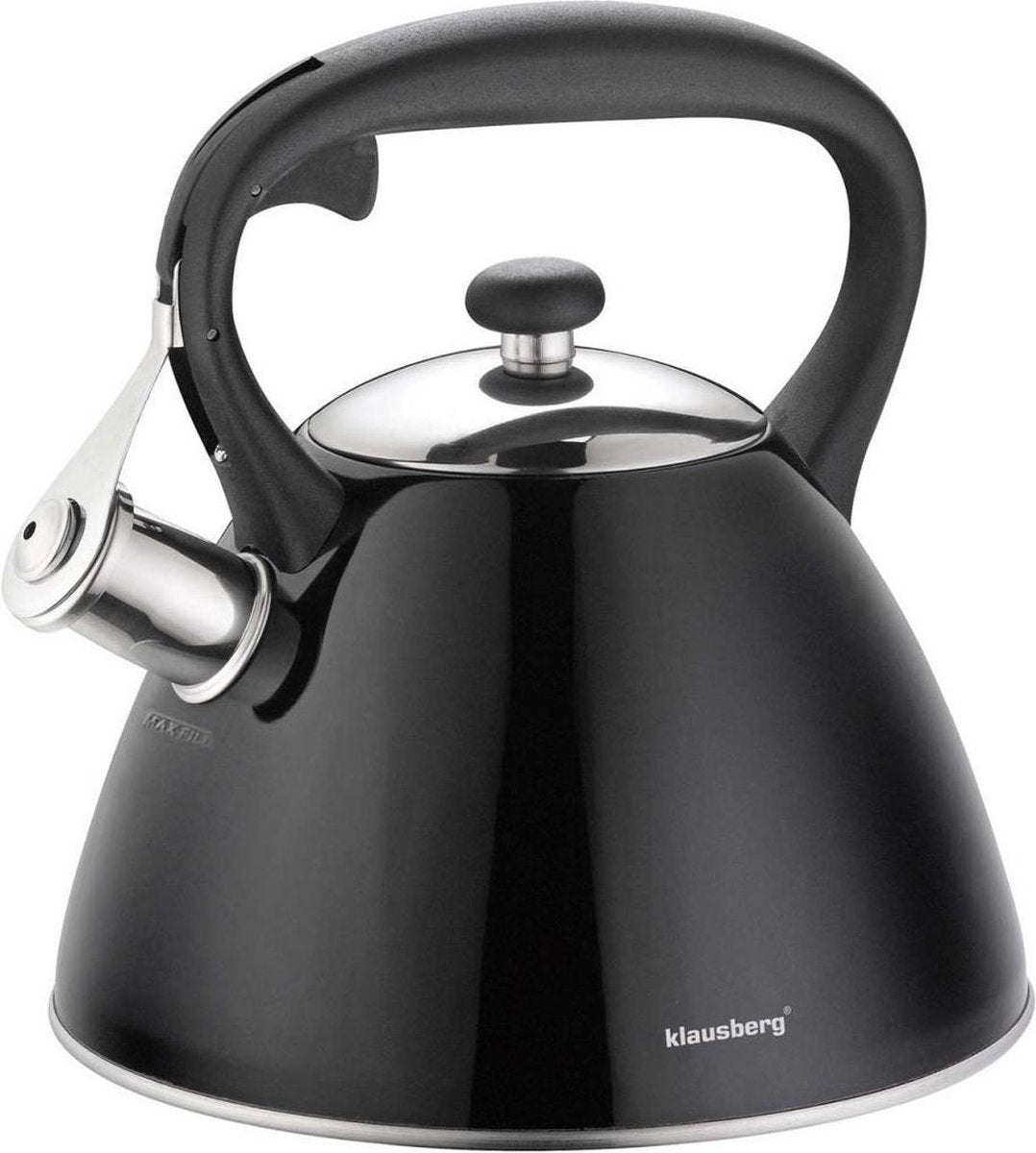 Bouilloire sifflante Klausberg KB-7208 - 3L - inox - toutes sources de chaleur