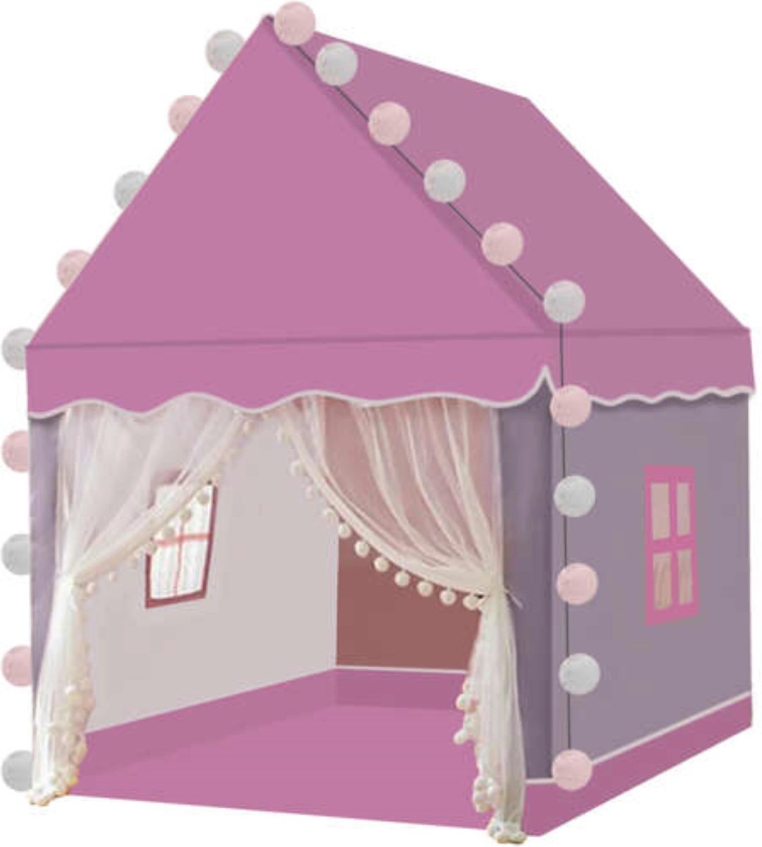 Tente de Jeu pour Enfants Kruzzel en Rose - Espace de Jeu Magique avec Éclairage LED