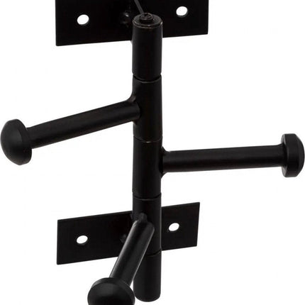 Wandgarderobe - drehbare Haken - schwarz