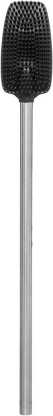 5Five Brosse WC avec support plat - Acier inoxydable - Polypropylène plastique silicone - 53 cm