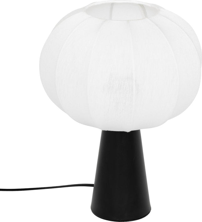 Atmosphera Tobie Tafellamp - Ø25xH33cm - Zwart/Wit