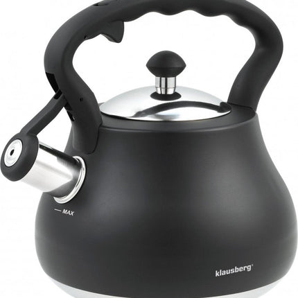 Klausberg KB-7446 Flötenkessel - 2,7L - Edelstahl - alle Herdarten