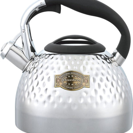 Klausberg KB-7644 - fluitketel - 3 Liter - rvs - alle warmtebronnen - Zilverkleurig