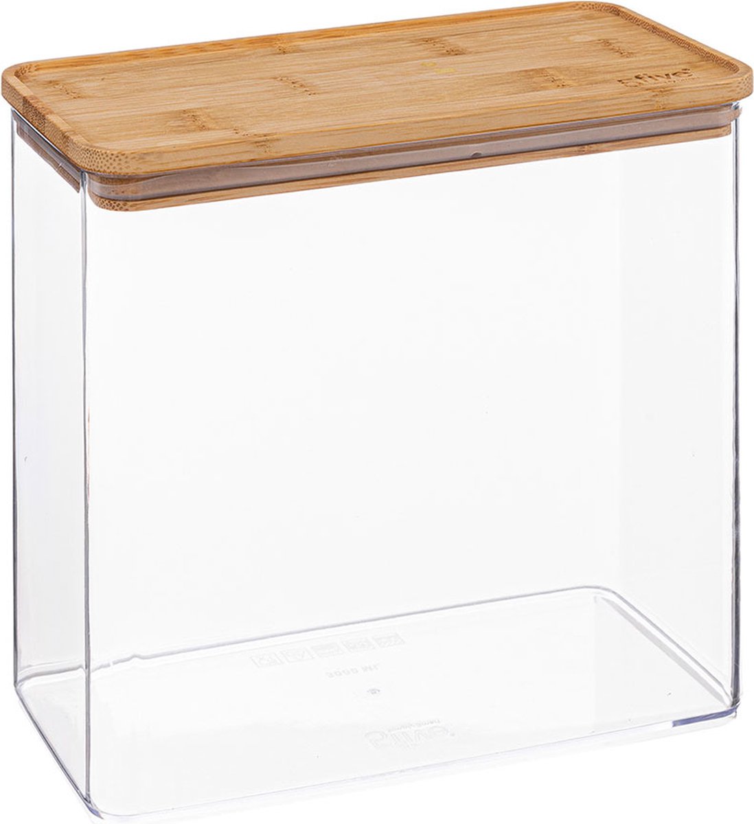 5Five - Kitchen storage jar - Berlino - plastic / bamboo - 1000 ml