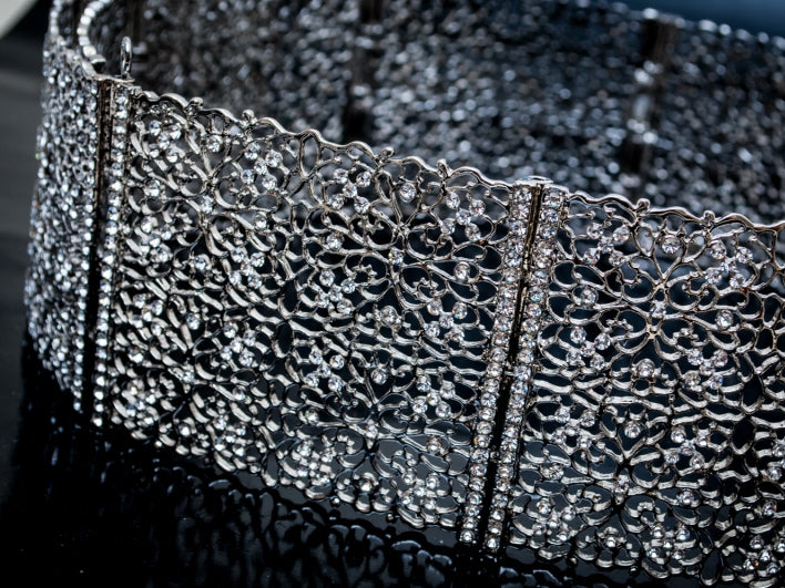 Ceinture en argent modèle droit taille moyenne