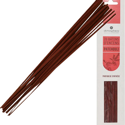 Atmosphera Räucherstäbchen im Duft Patchouli - Vorteilspack - 20x Stäbchen - 25cm - Entspannend - Beruhigend