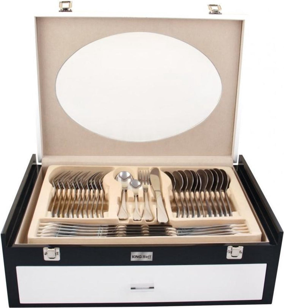 Coffret de couverts - 12 personnes - 72 pièces - Coffret de couverts de luxe - 18/10 - Kinghoff- KH-3549