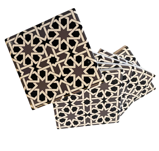 Marokkanische Keramik-Zellige-Untersetzer