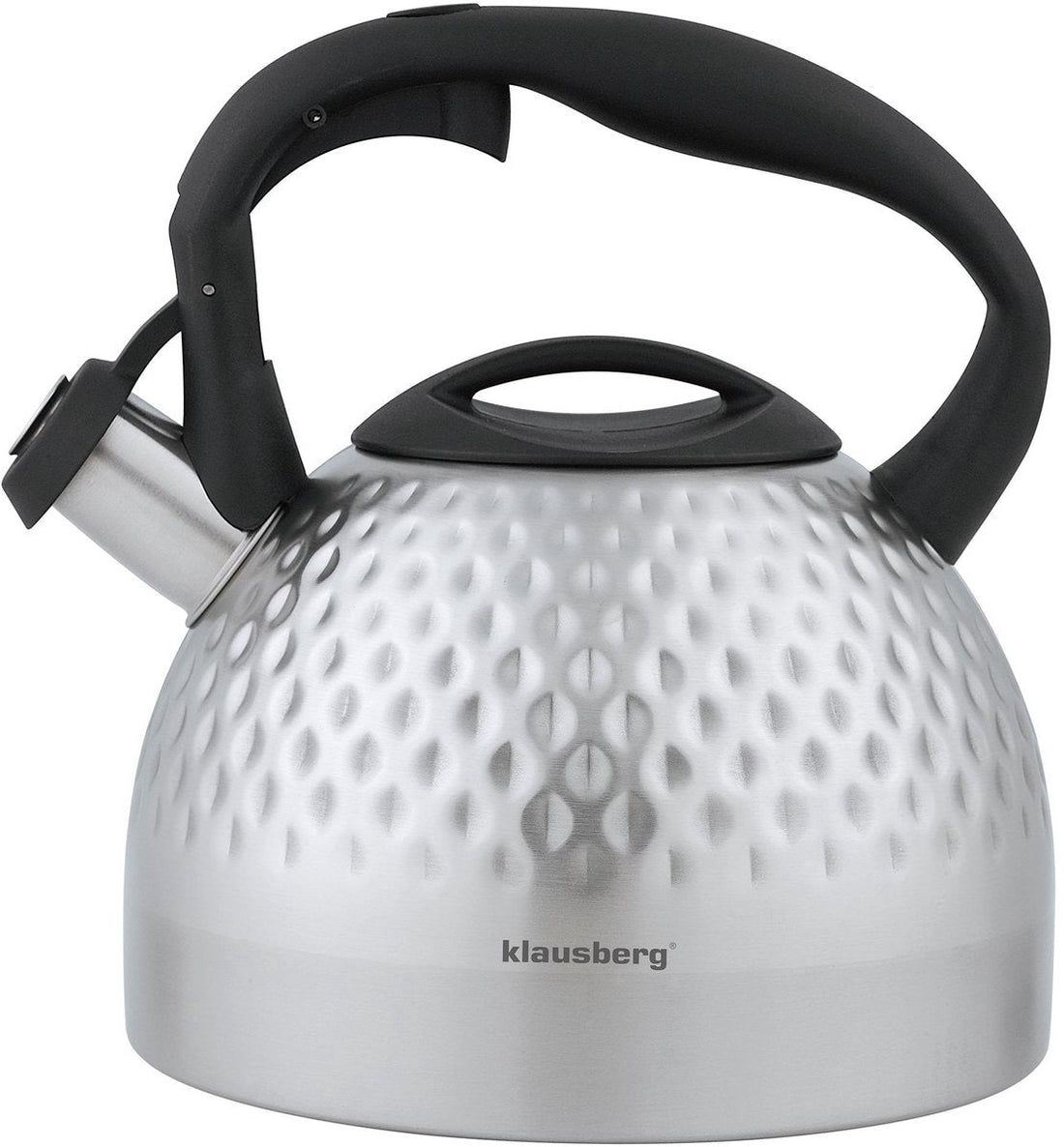 Klausberg Whistling Kettle Stainless Steel 3.0 Liters (Silver) - Suitable for All Heat Sources (including induction) - Water Kettle - Kettle