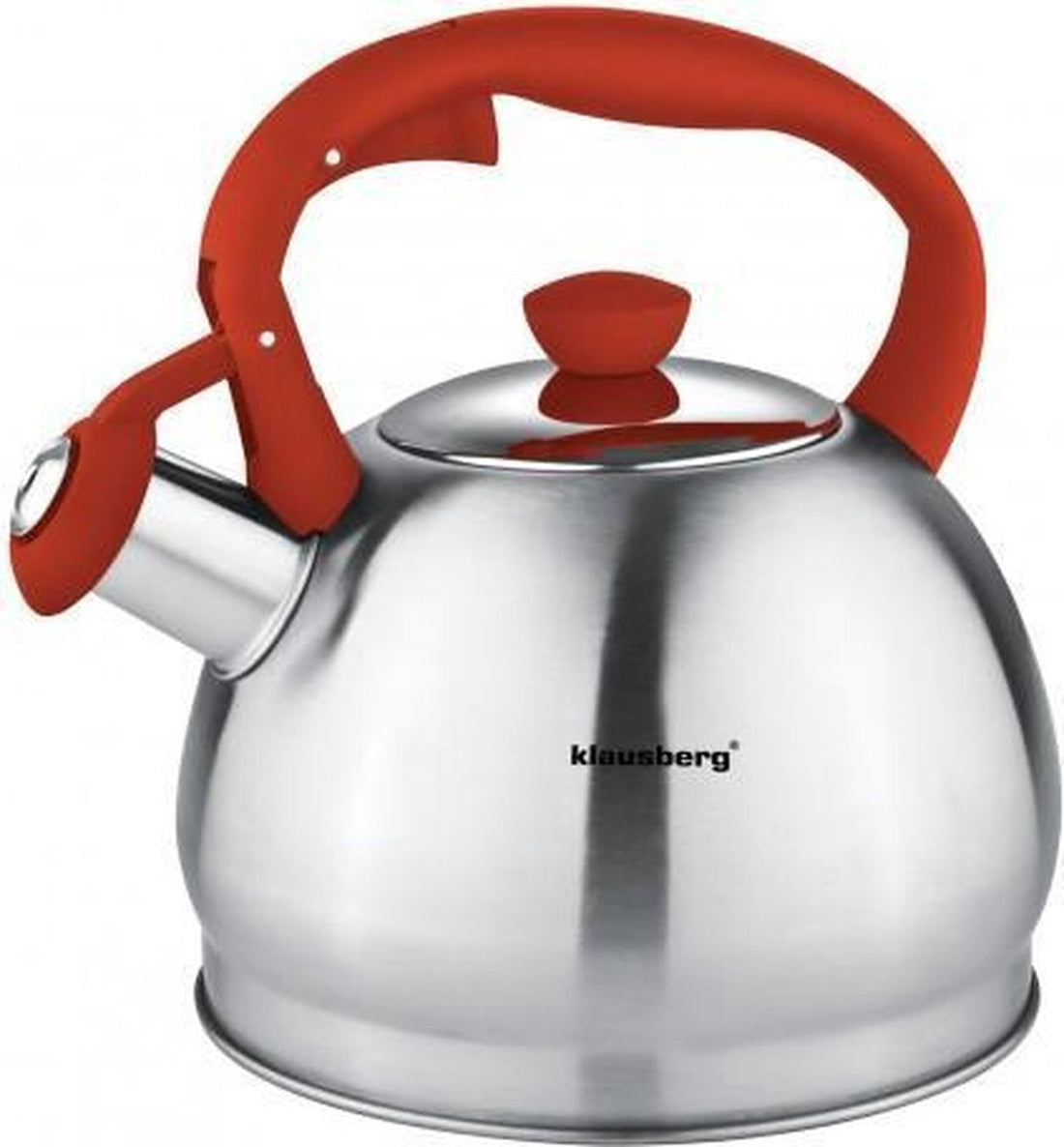 Klausberg KB-7043 rode fluitketel – RVS, 1,8 liter, alle warmtebronnen
