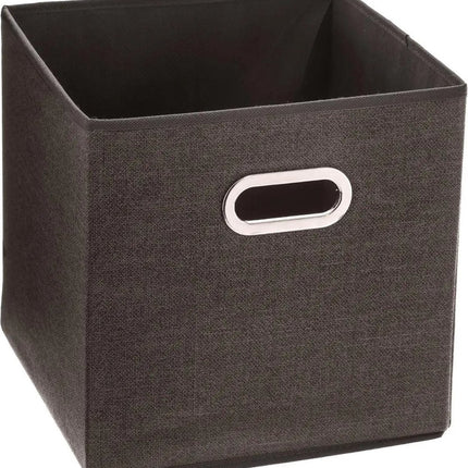 5Five Aufbewahrungskorb/Schrankkorb braun - Leinen - 29 Liter - 31 x 31 x 31 cm - Aufbewahrungsbox - Regalkörbe