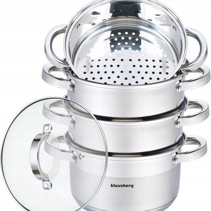 Top Choice - stoompan - 5 delig - 22cm - rvs - alle warmtebronnen