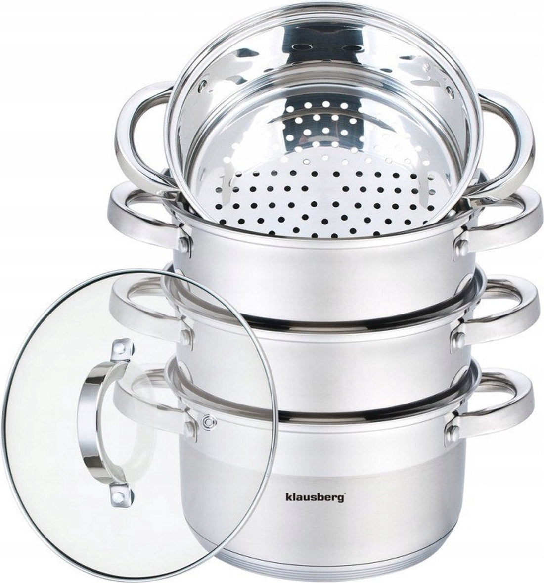 Top Choice - steamer set - 5-piece - 22 cm - stainless steel - all heat sources